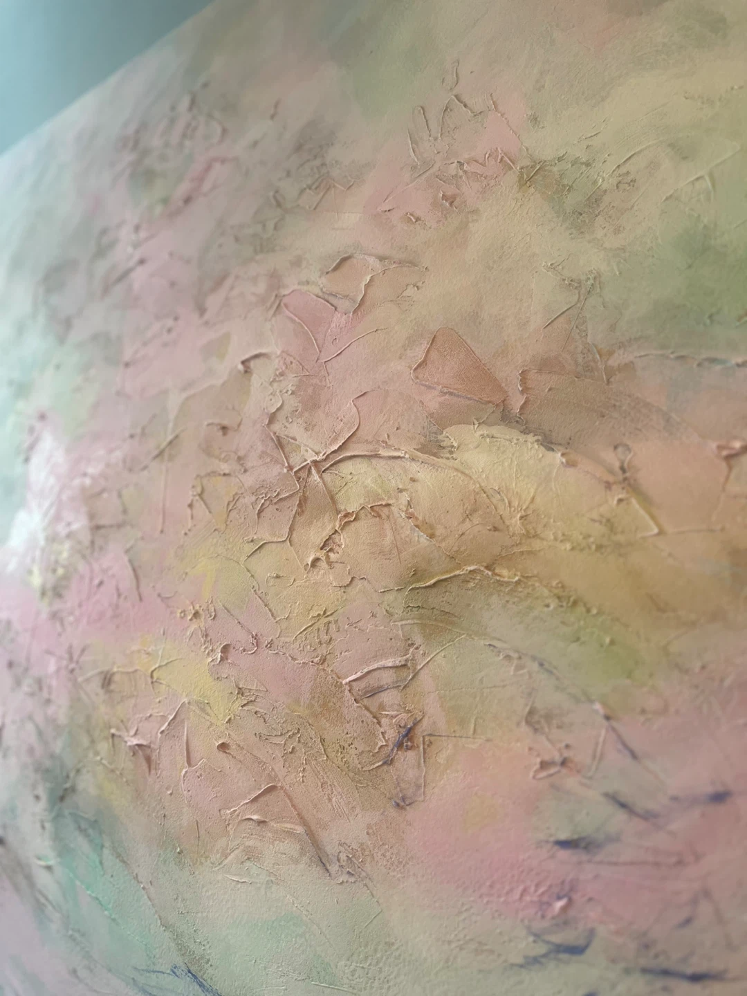 Abstract Textured Canvas Painting - Pastel Tones - photo 3