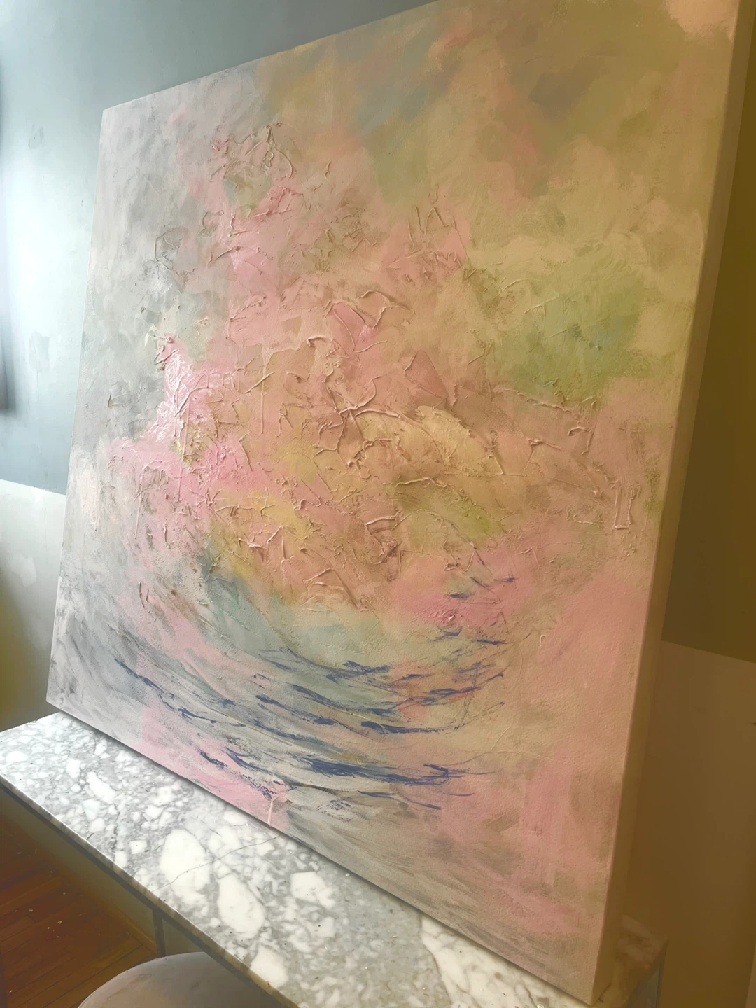 Abstract Textured Canvas Painting - Pastel Tones - photo 5