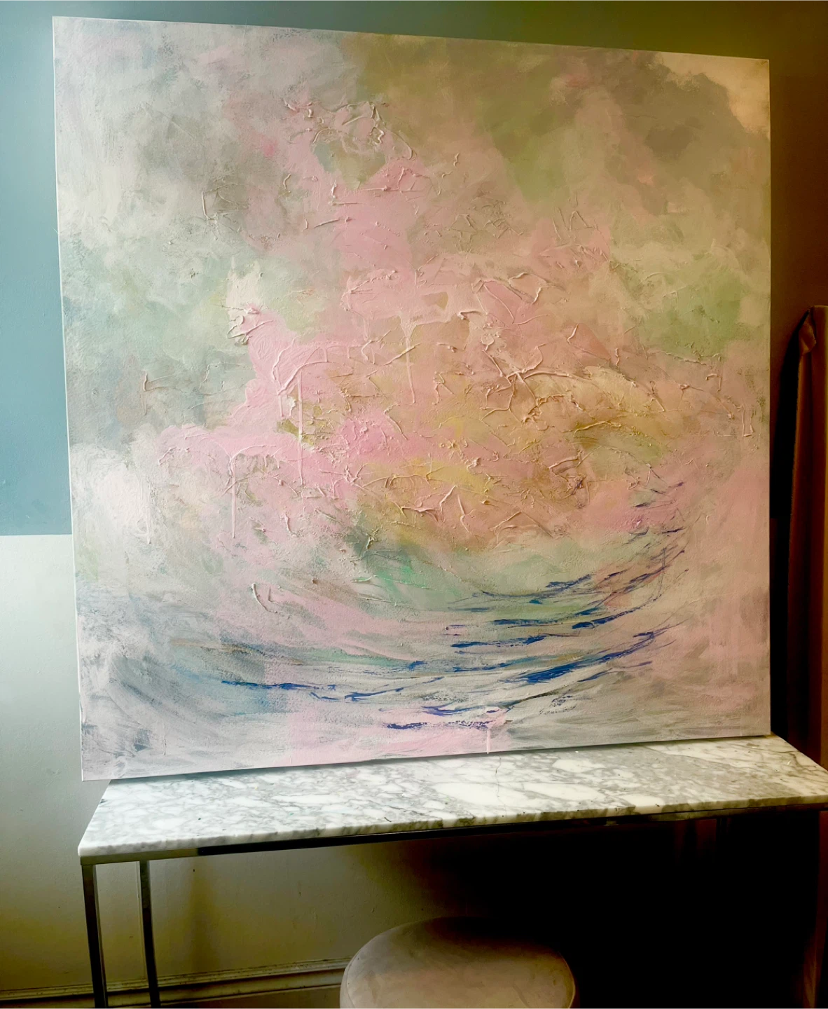 Abstract Textured Canvas Painting - Pastel Tones