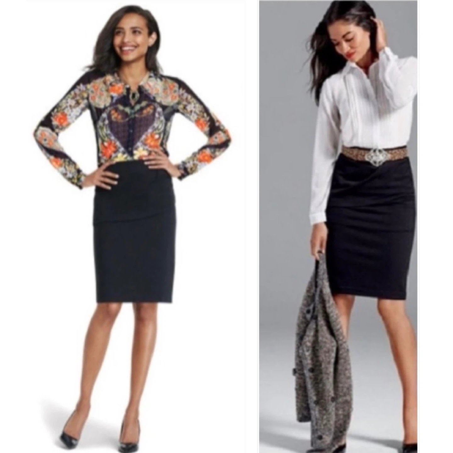CAbi Overlay Pencil Skirt in Black - photo 3