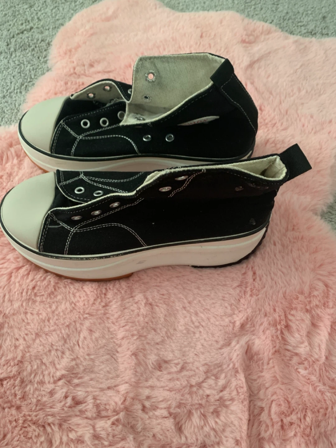 Black High-Top Canvas Sneakers