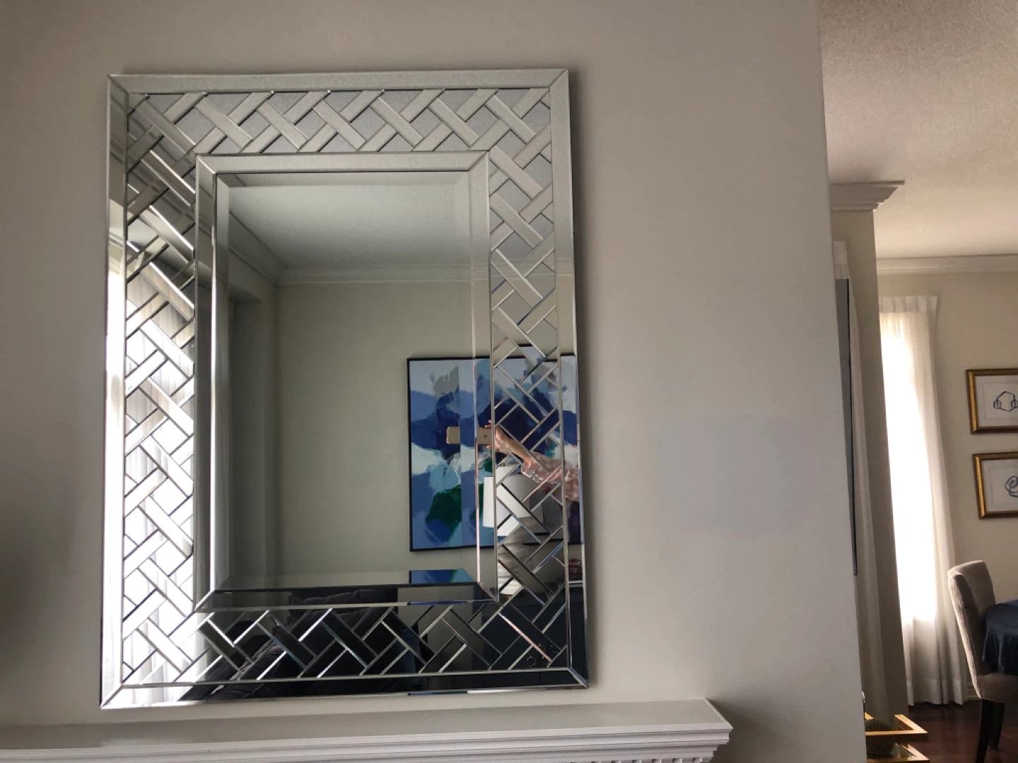 Elte - Decorative Bevelled Mirror with Interlocking Frame - photo 2