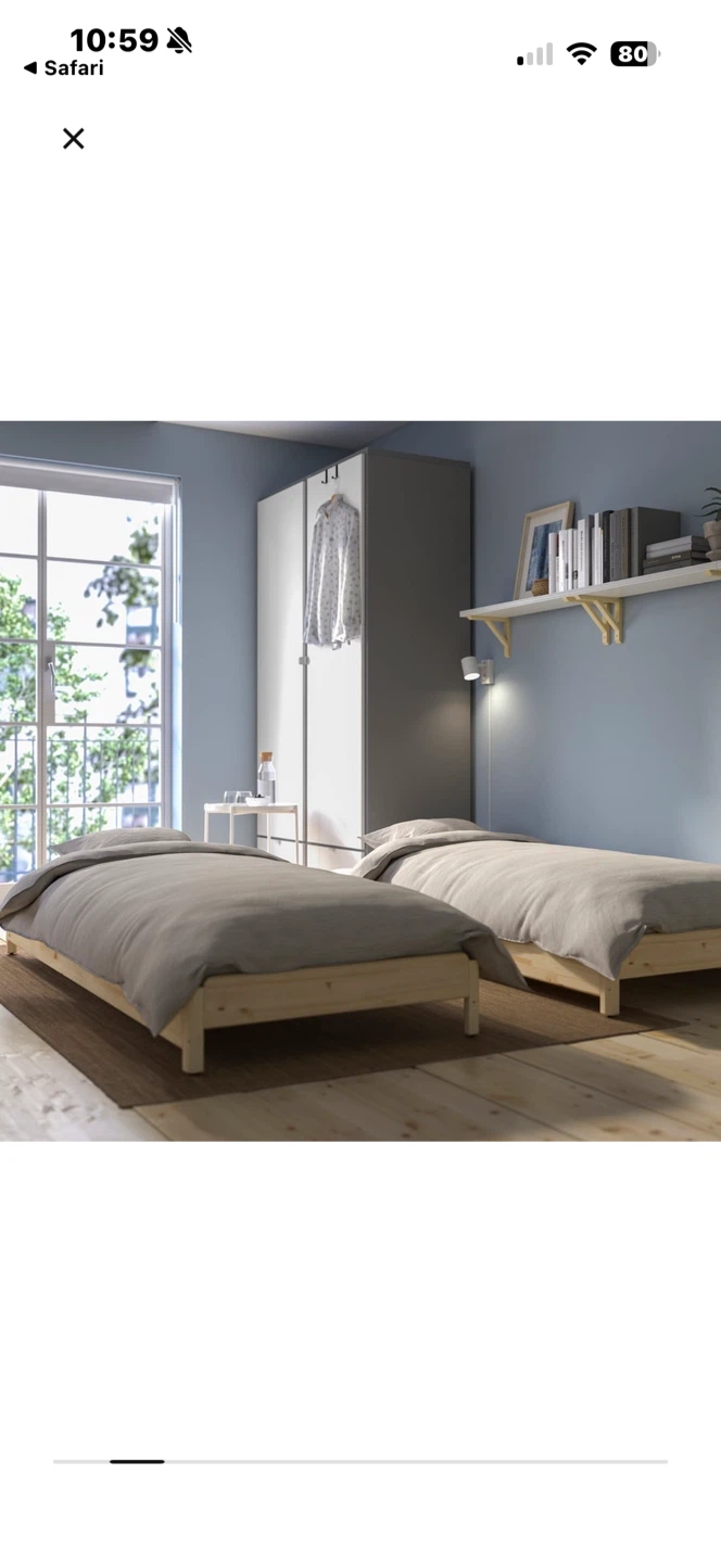 IKEA UTÅKER Stackable Twin Bed Frame - Pine - photo 3