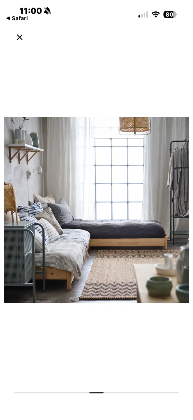 IKEA UTÅKER Stackable Twin Bed Frame - Pine - photo 5