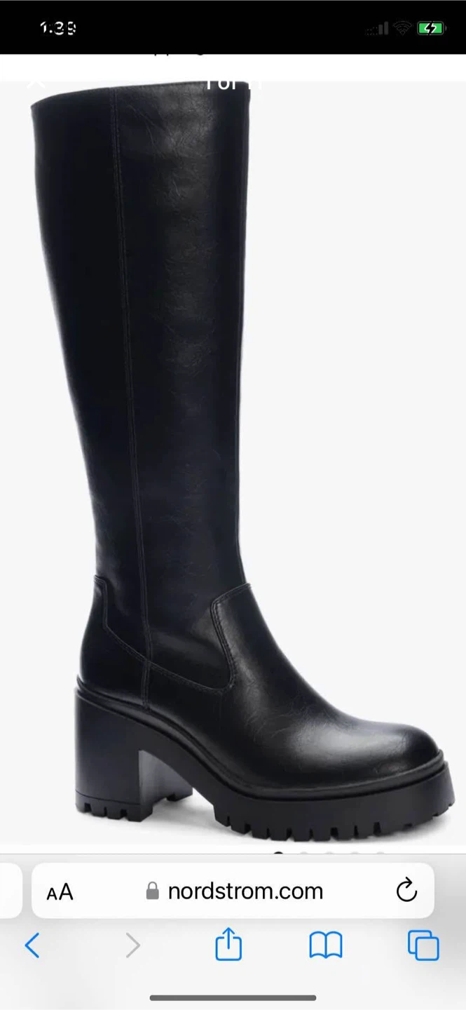 New STEVE MADDEN Faux Leather Knee-High Boots