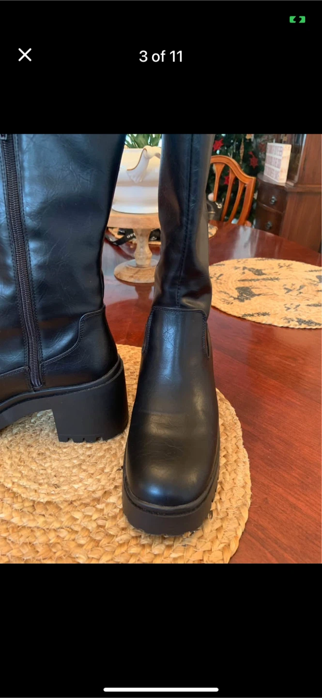 New STEVE MADDEN Faux Leather Knee-High Boots - photo 3