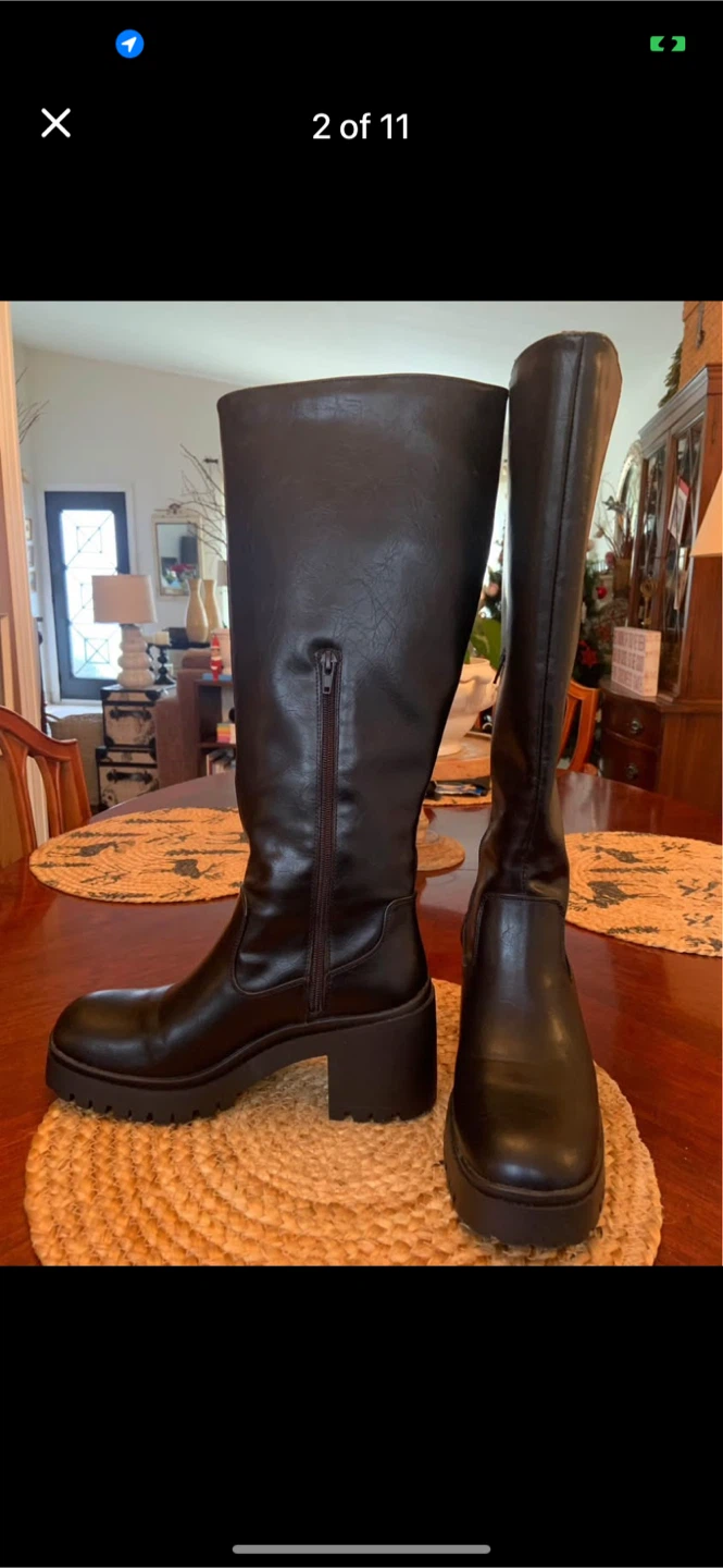 New STEVE MADDEN Faux Leather Knee-High Boots - photo 2