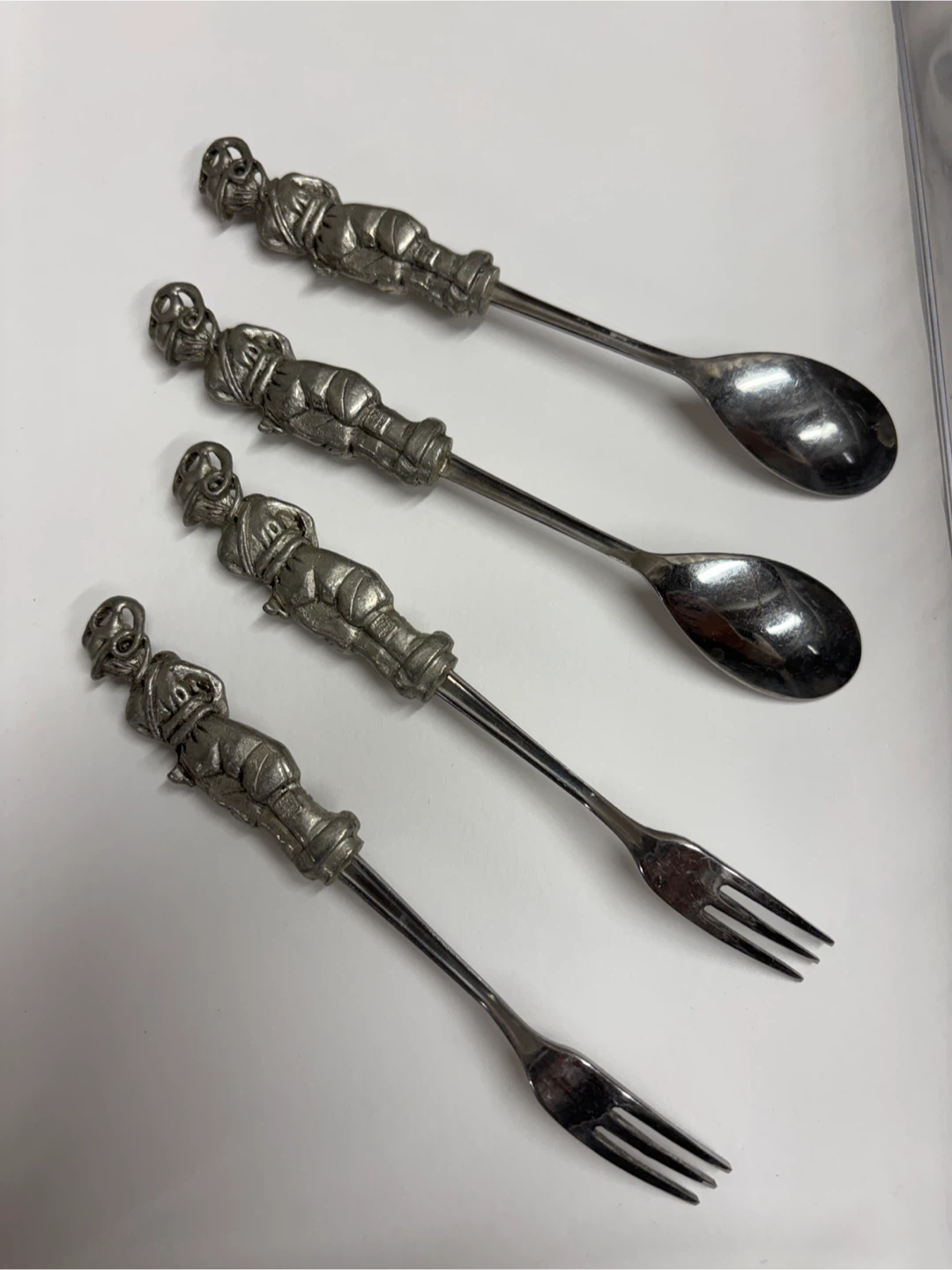 Set of 2 Vintage Figural Spoons and 2 Forks - Made in Korea - photo 2