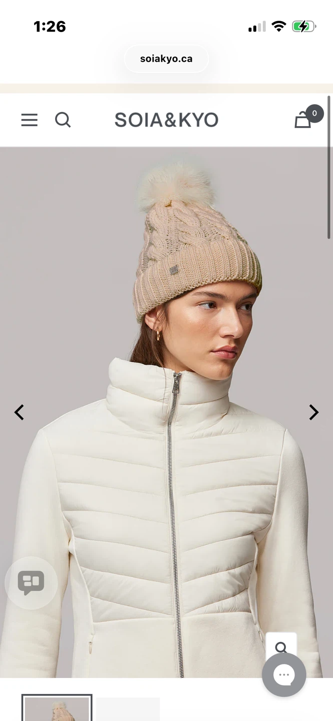 SOIA & KYO Knit Beanie Hat with Pom Pom