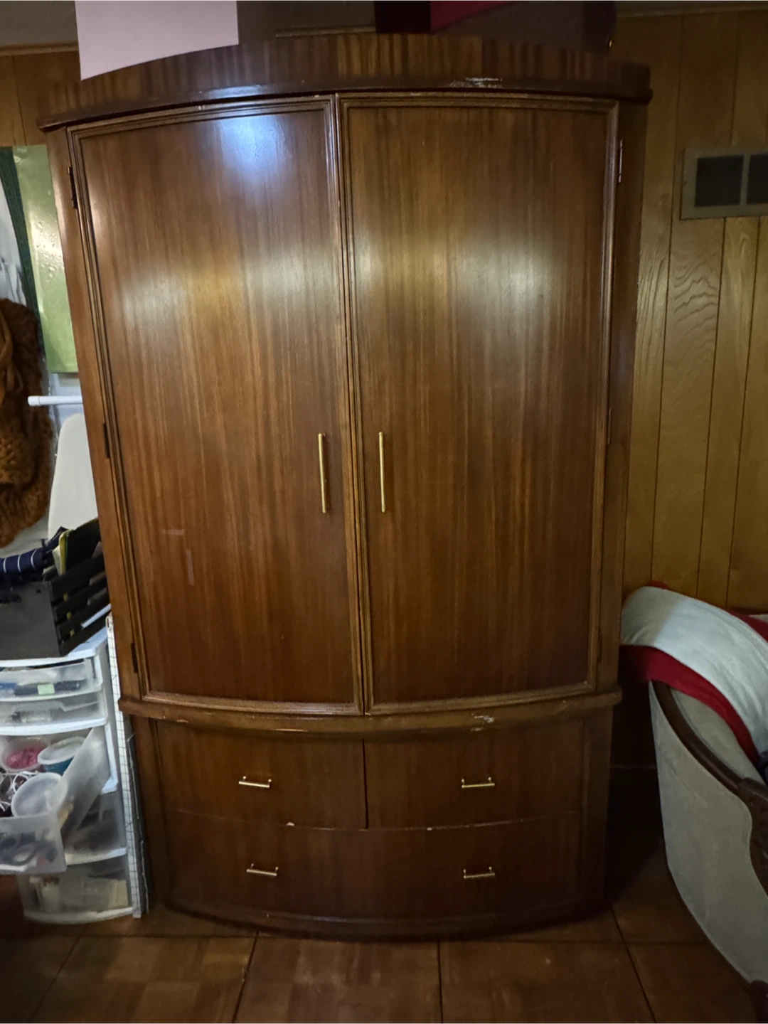 Wooden Wardrobe with Drawers