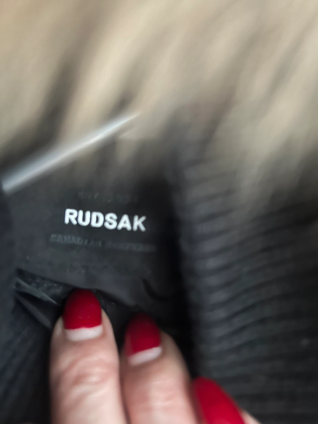 Rudsak Black Leather & Fur Hooded Winter Jacket - photo 2