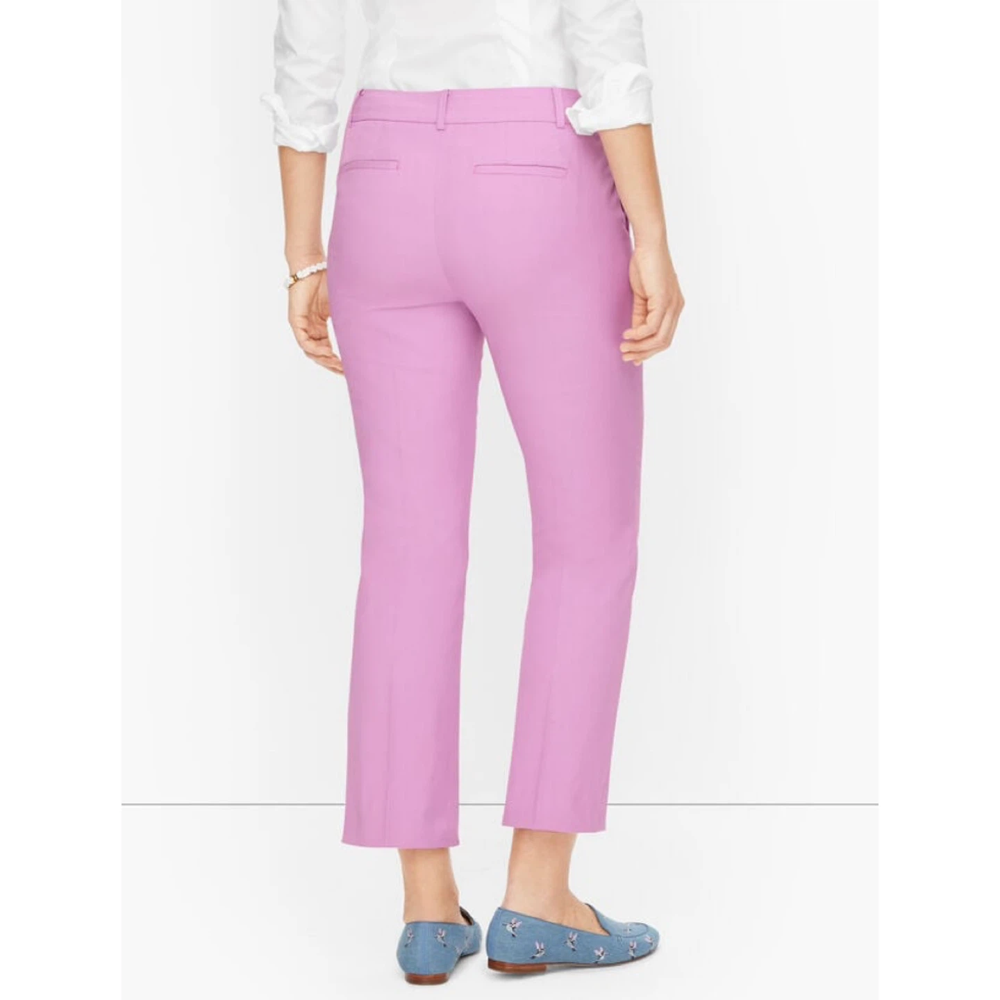 Talbots Flare Kick Crop Pants in Violet - photo 2