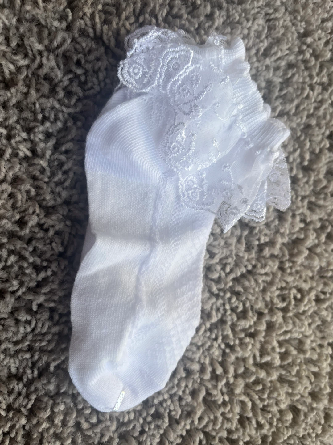 White Lace Trim Ankle Socks - photo 2