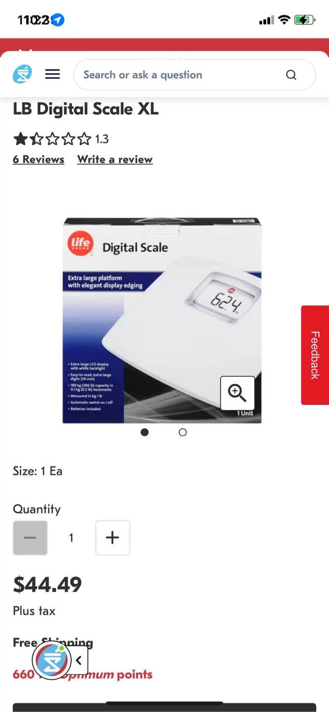 NEW Extra Large Life Brand Digital Scale