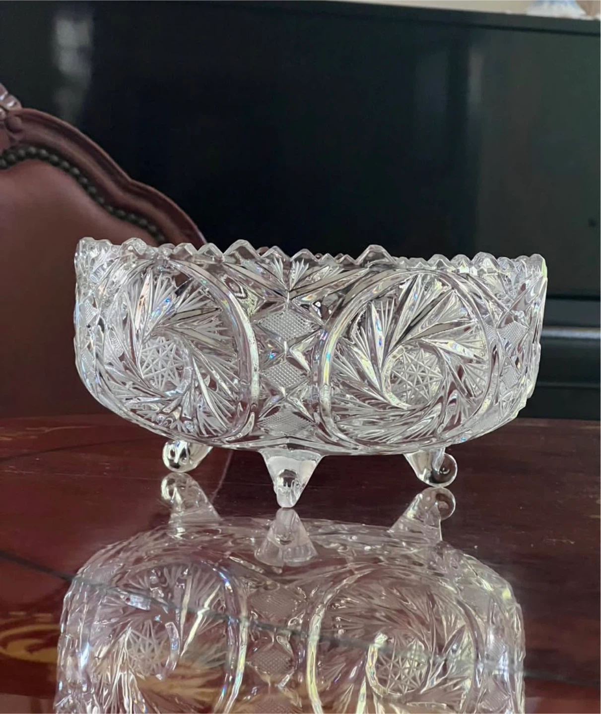 Crystal Footed Serving Bowl