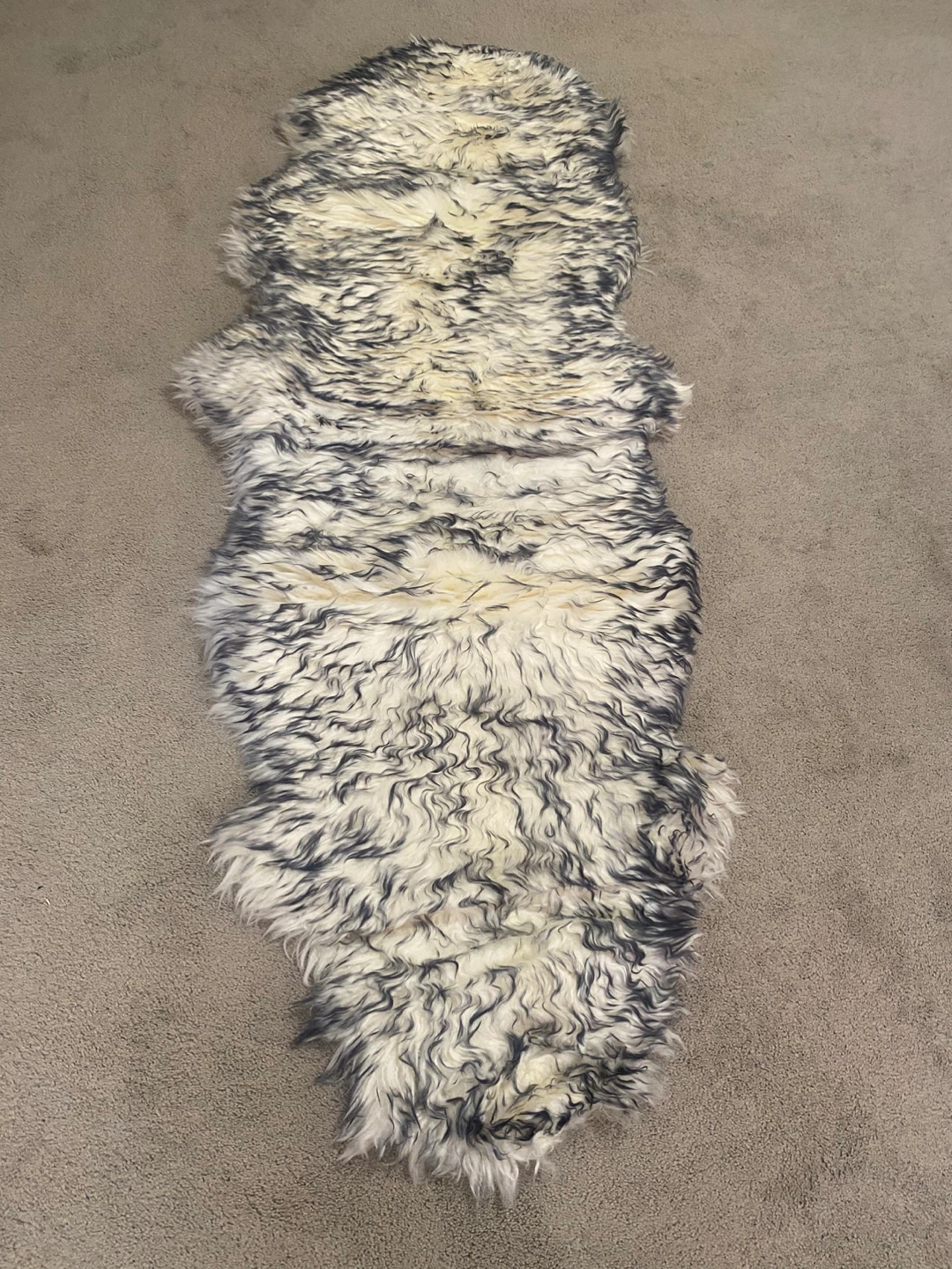 Sheepskin Rug - Black and White