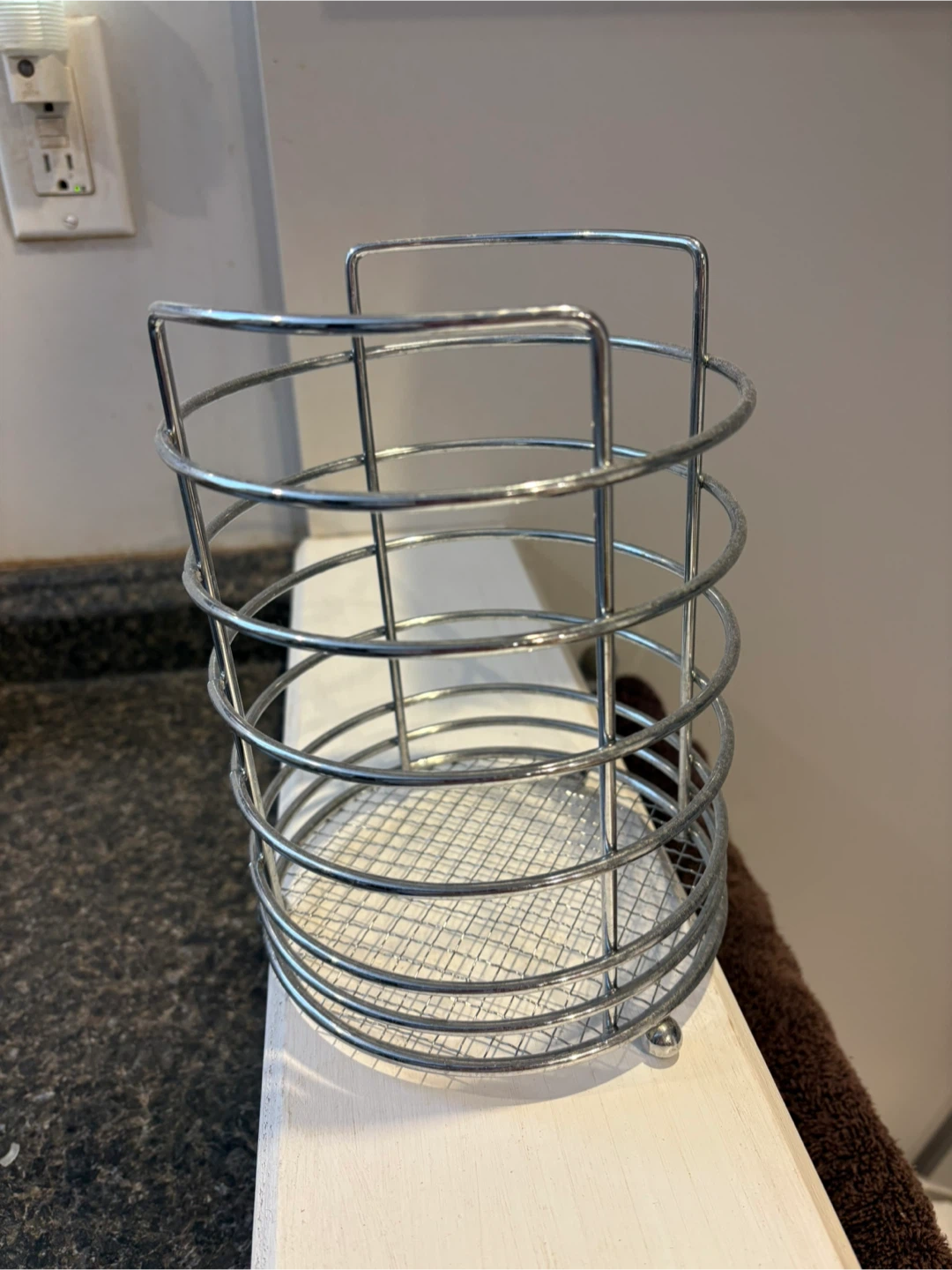 Silver Metal Utensil Holder Caddy - photo 3