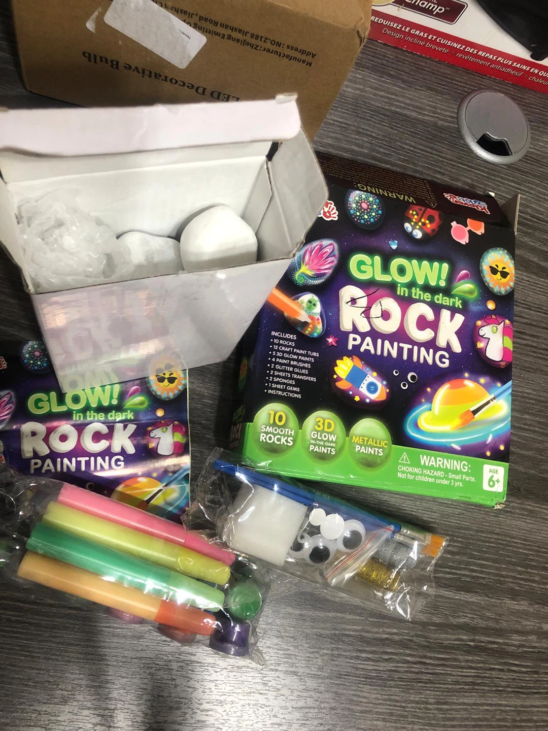 Neverwood Kids Glow in the Dark Rock Painting Kit