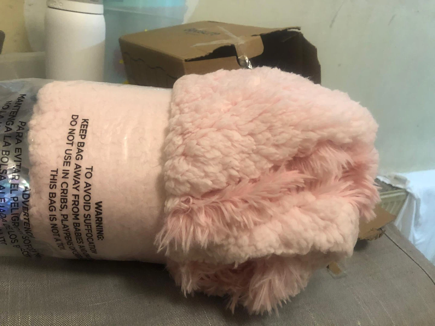 New-Bed sure Faux Fur Throw Blanket Pink 50x60in - photo 4