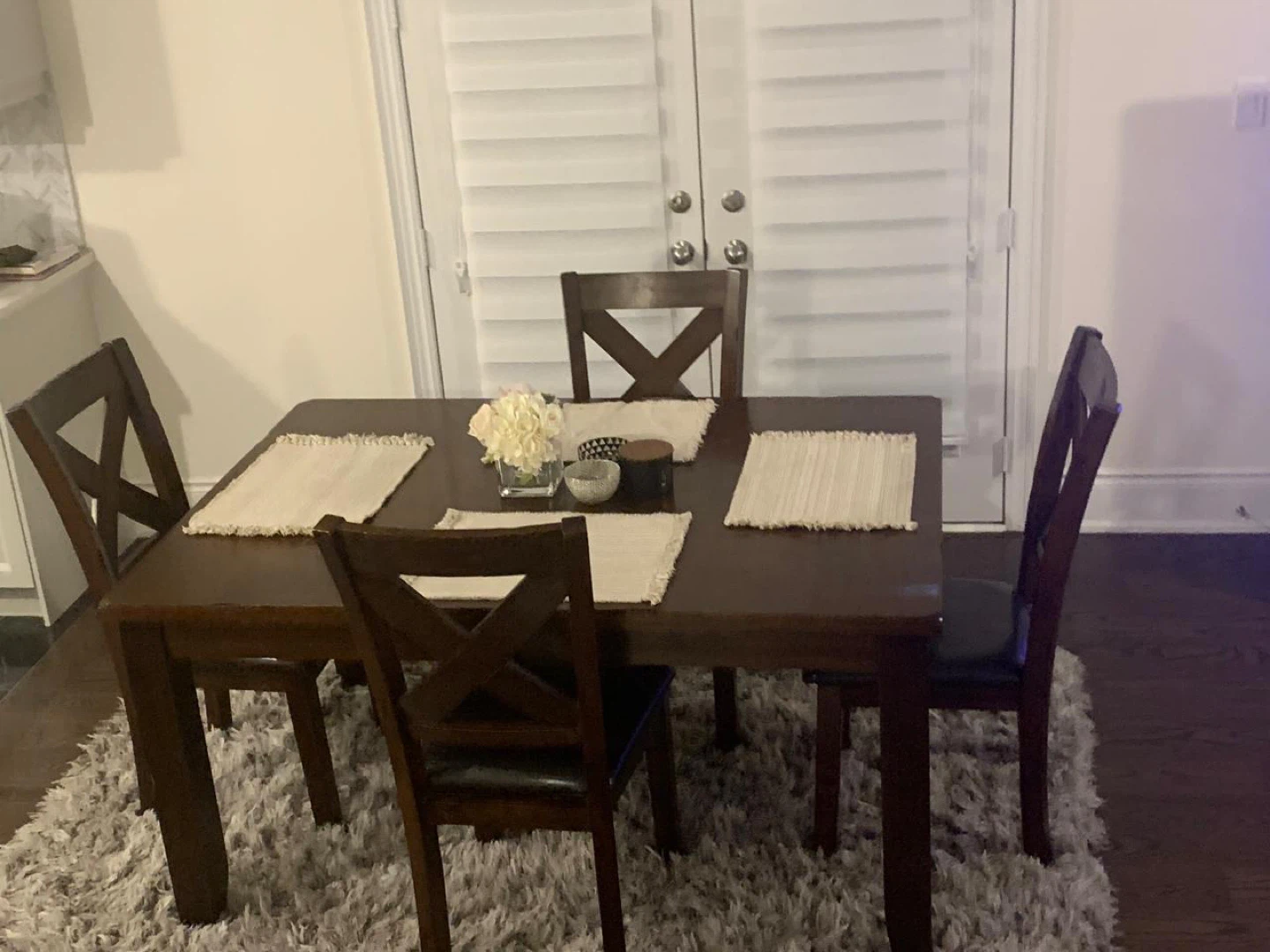 Solid Wood Extendable Dining Table Set – 7 Piece