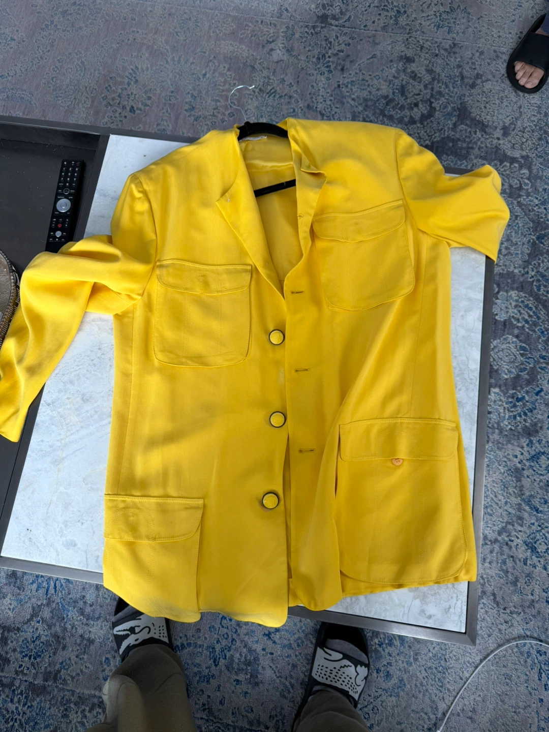 Gianni Versace Yellow Designer Jacket / Blazer – Medium
