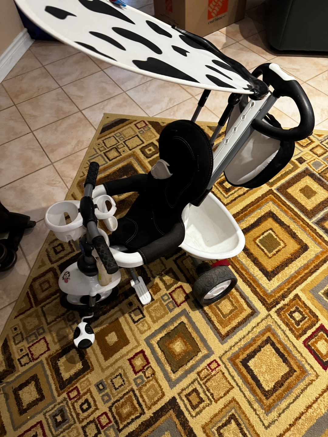 SmartTrike Cow Print Tricycle