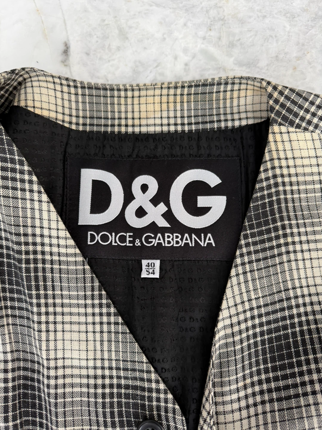D&G Dolce & Gabbana Designer Plaid Vest – Made in Italy (Medium) - photo 3