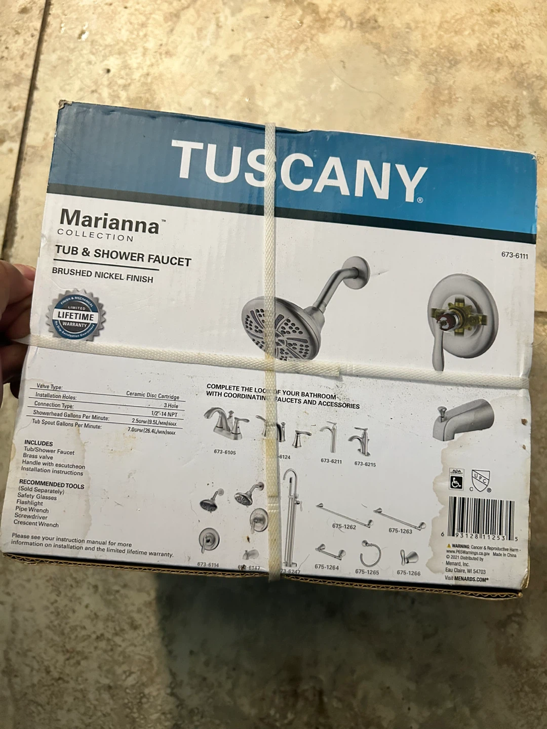 Tuscany Marianna Collection Tub & Shower Faucet - Brushed Nickel - photo 2