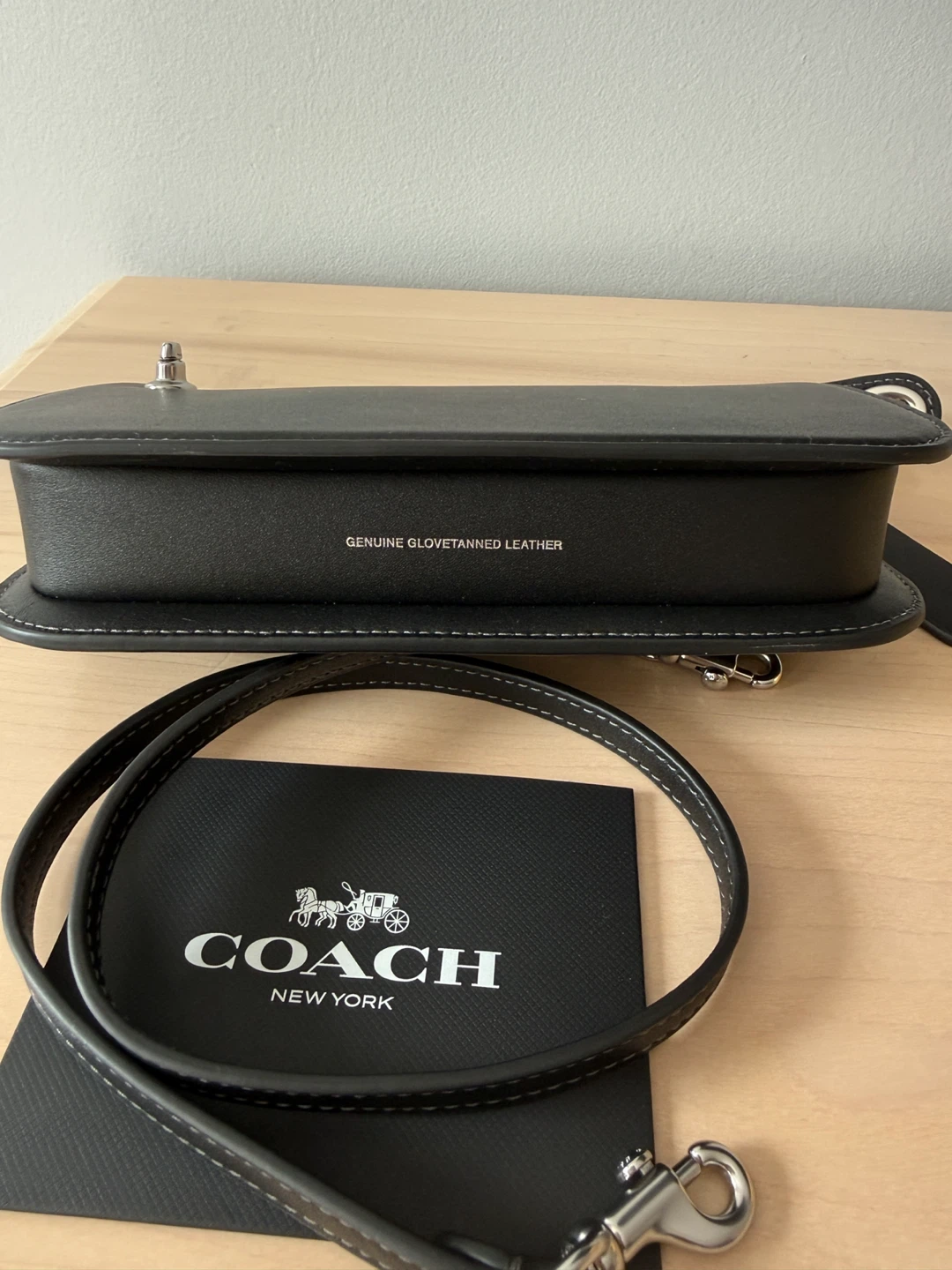 Coach Black Leather bag Store purchase NEW - photo 3