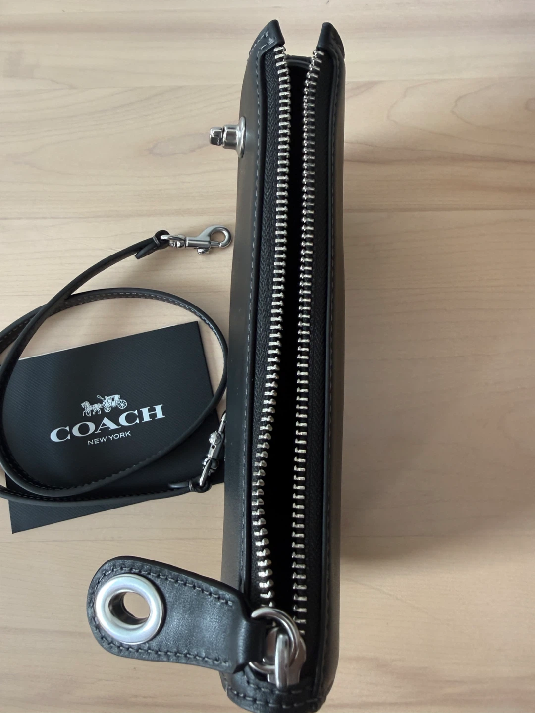 Coach Black Leather bag Store purchase NEW - photo 2