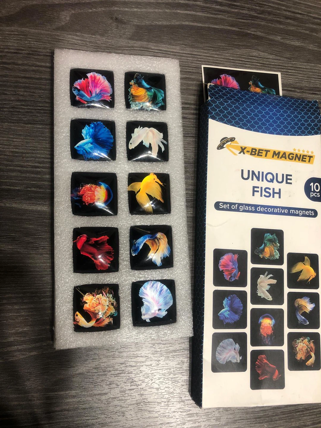 X-Bet Magnet Unique Fish Set of 10 Glass Decorative Magnets - photo 4