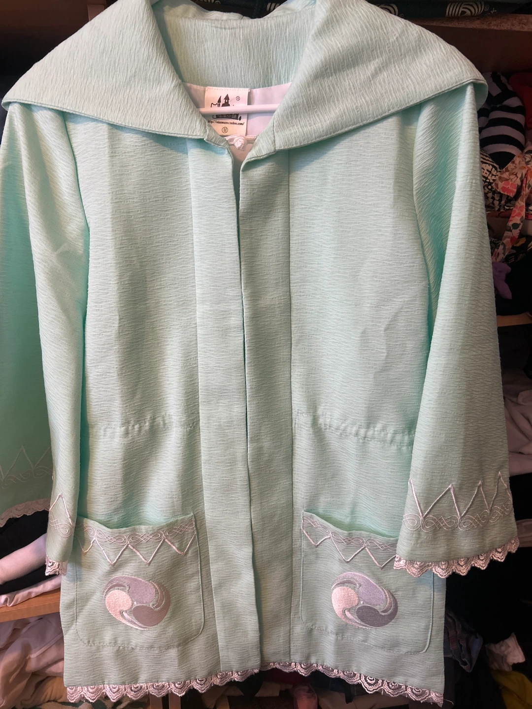 Mint Green Embroidered Jacket