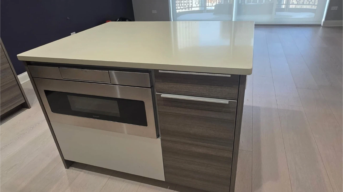 Poggenpohl  brand Modern Kitchen Island with Built-in Microwave - photo 3