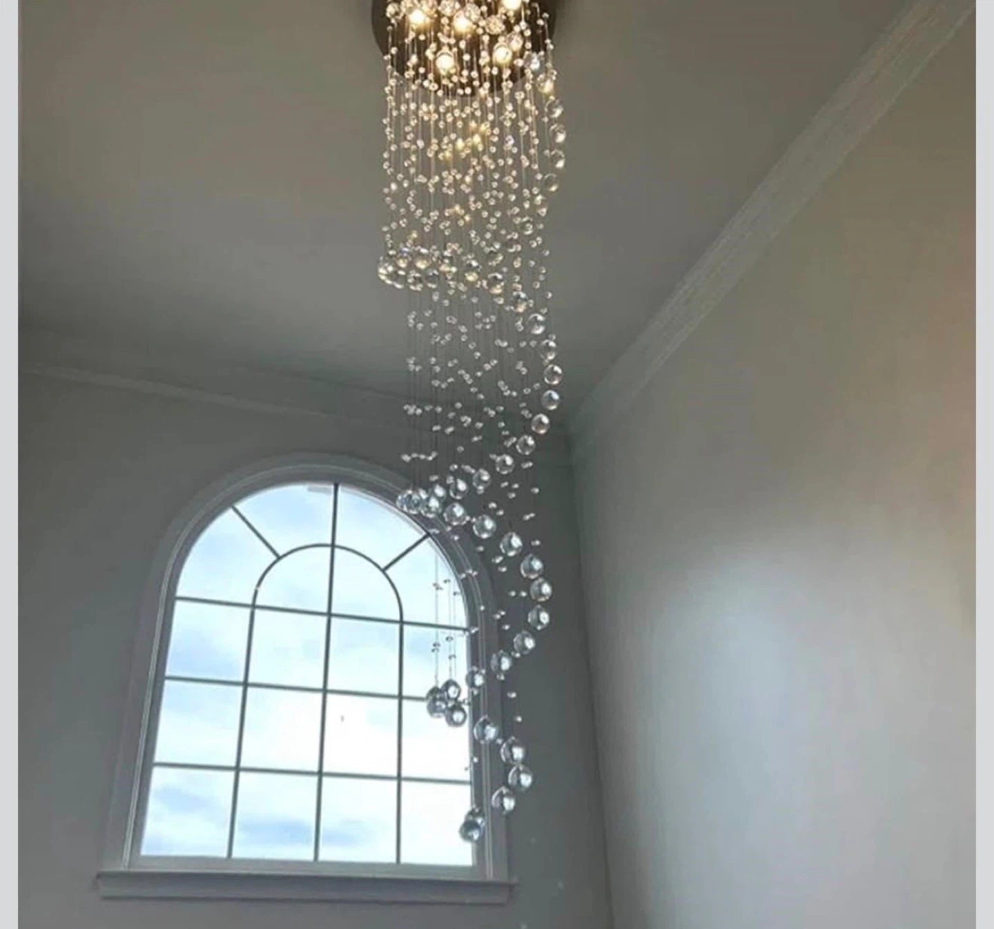 Crystal Spiral Chandelier 86.6" H