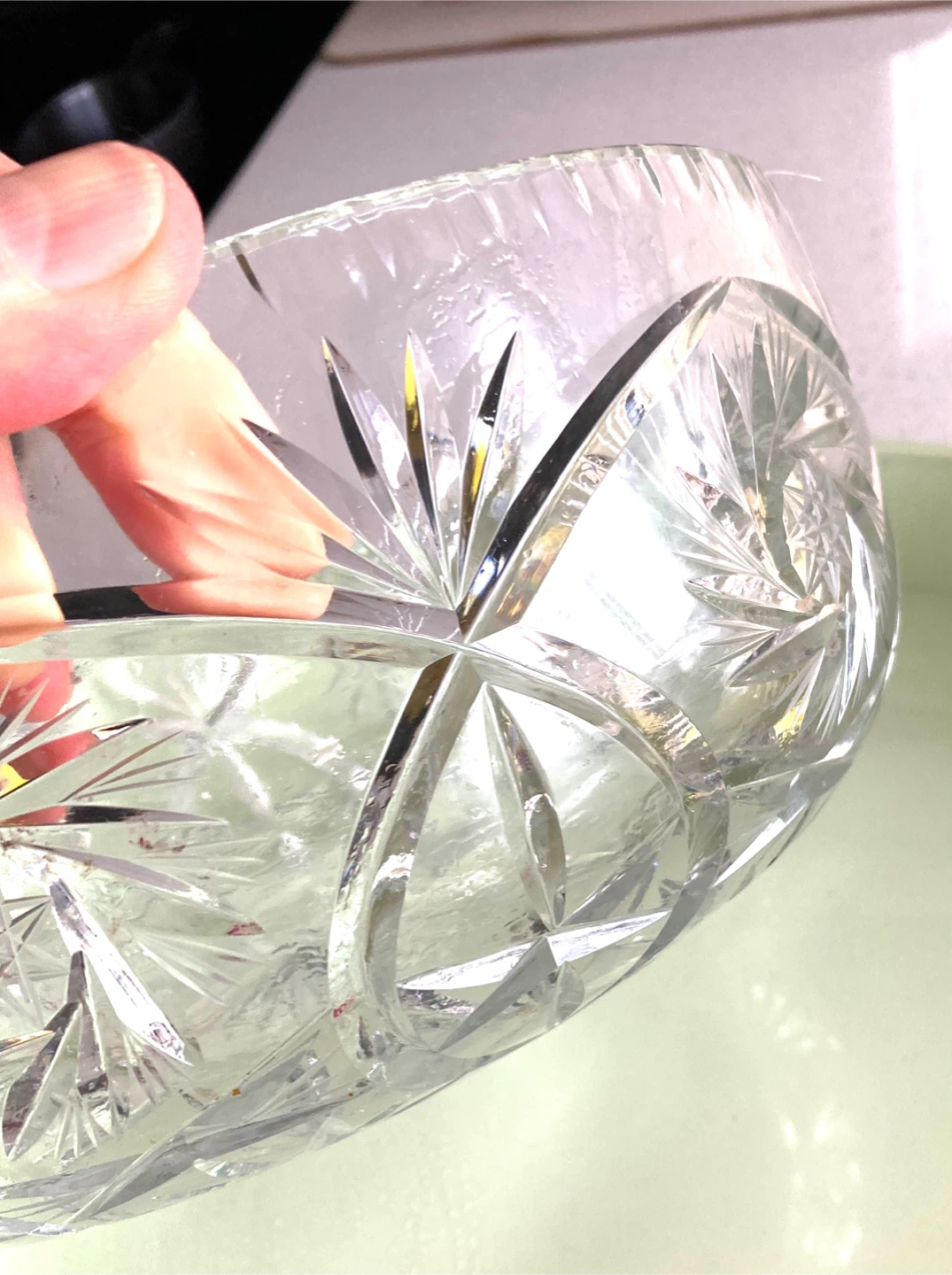 Large Bohemian Crystal  Bowl - photo 3