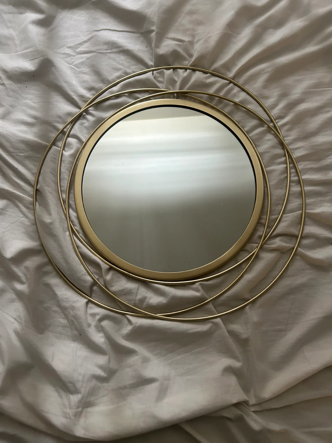 Gold Metal Hoop Wall Mirror