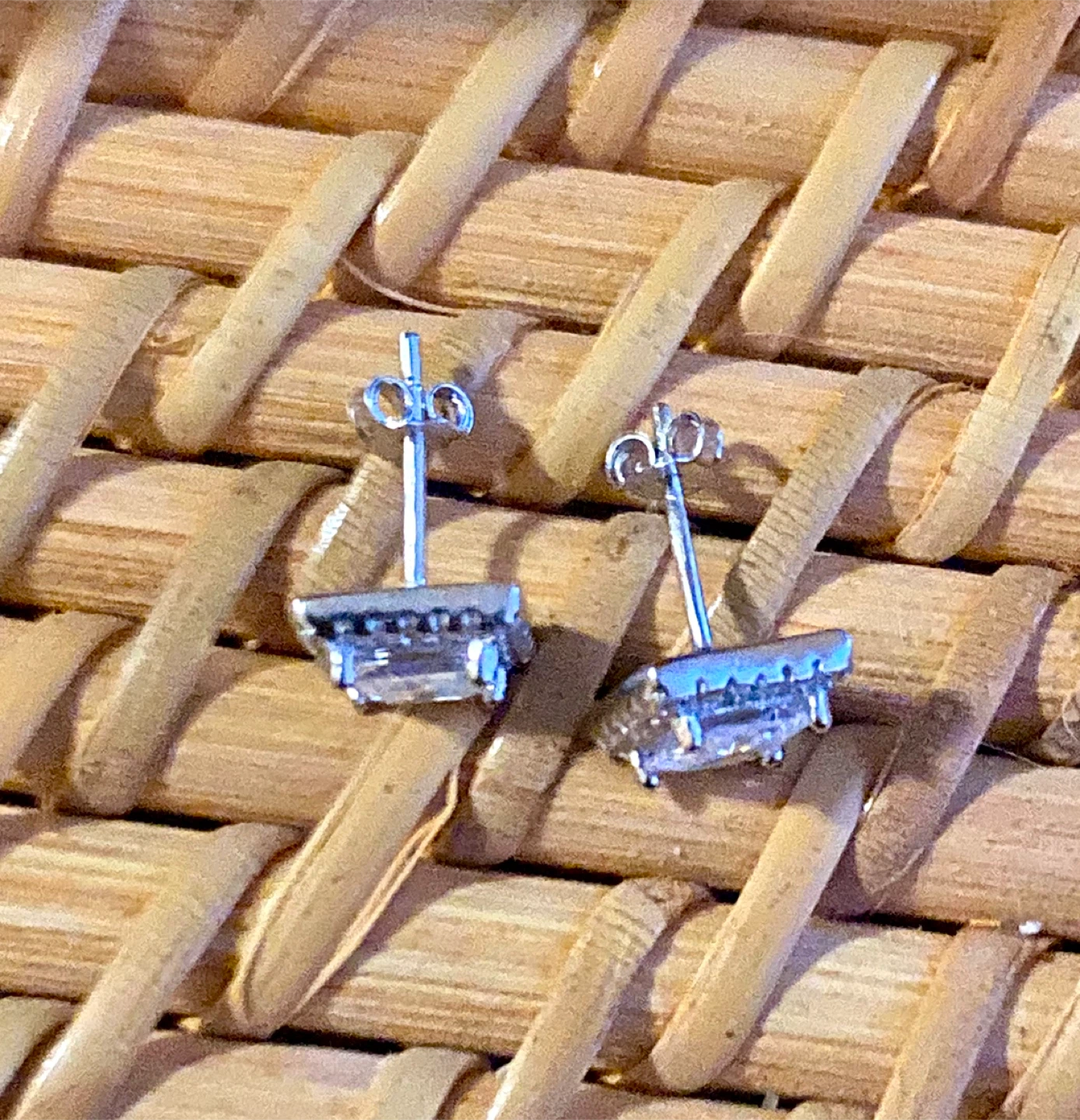 Square Halo Stud  925 Silver Earrings - photo 4