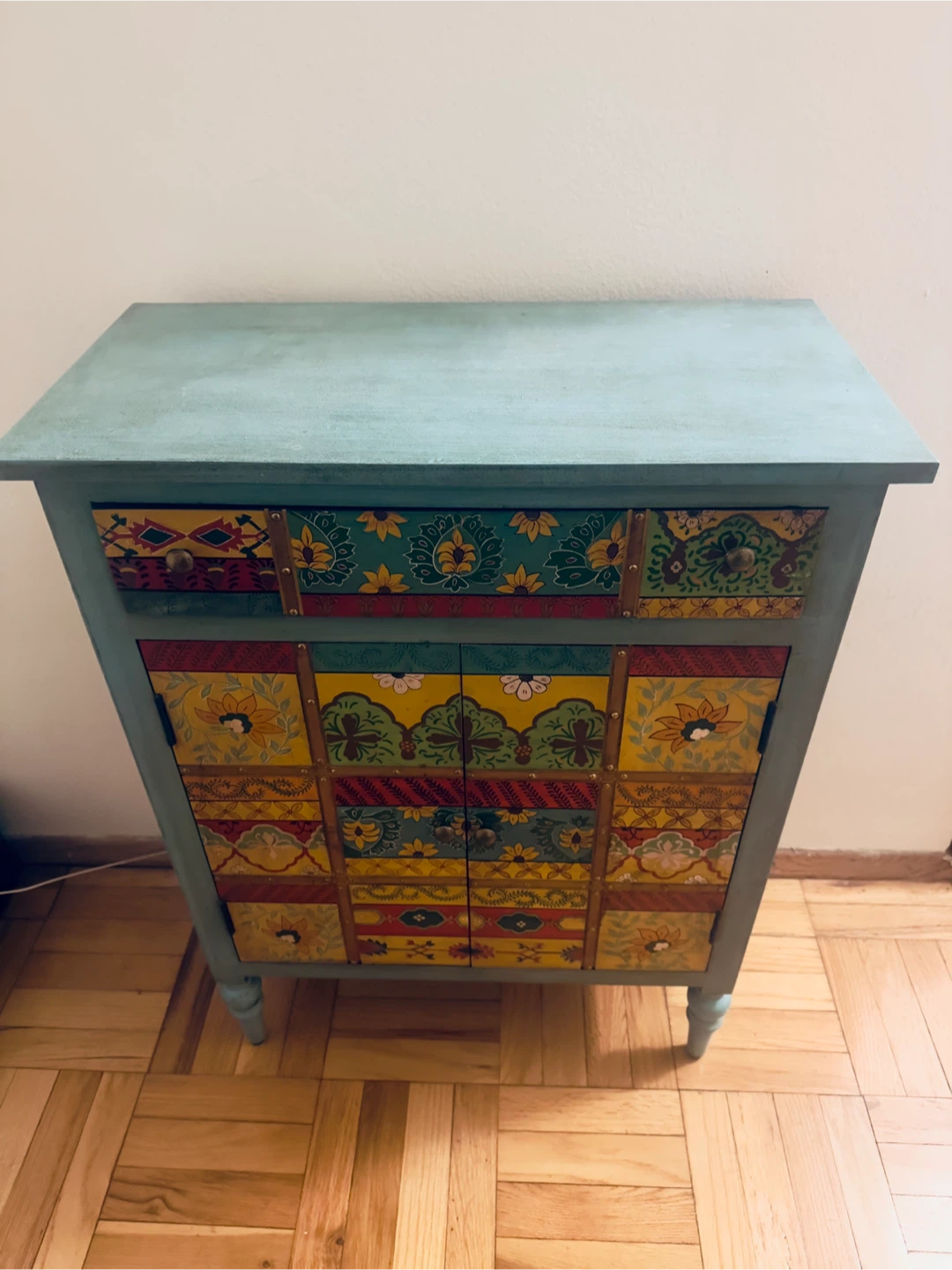 Bohemian Style Accent Cabinet with Drawers and Doors - photo 2