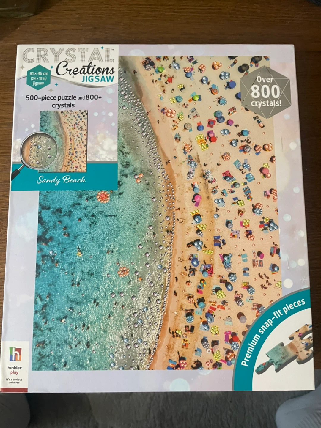 Crystal Creations Sandy Beach Jigsaw Puzzle with 800+ Crystals