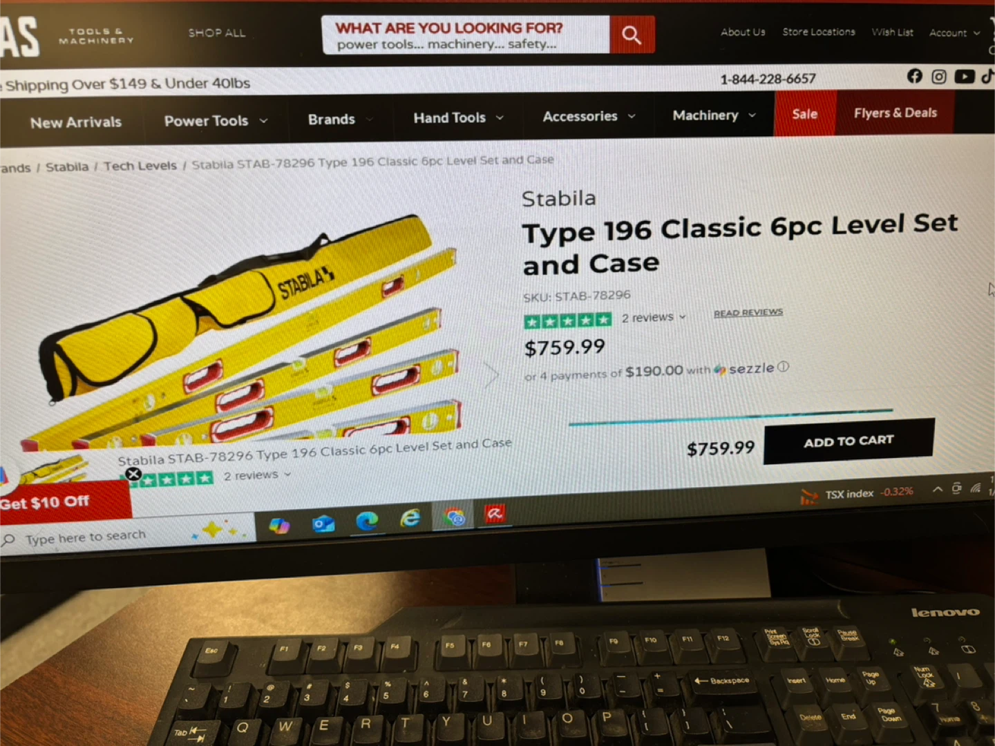 Stabila Type 196 Classic 6pc Level Set