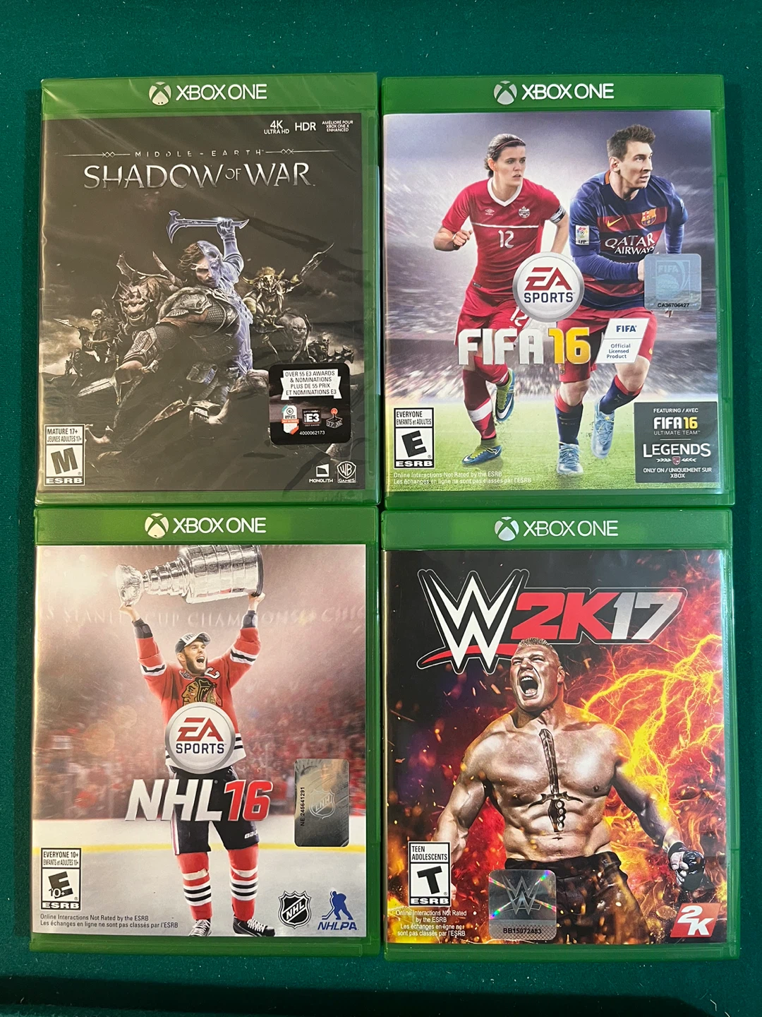 Xbox One Lot of 4 Games  Prices in Description
