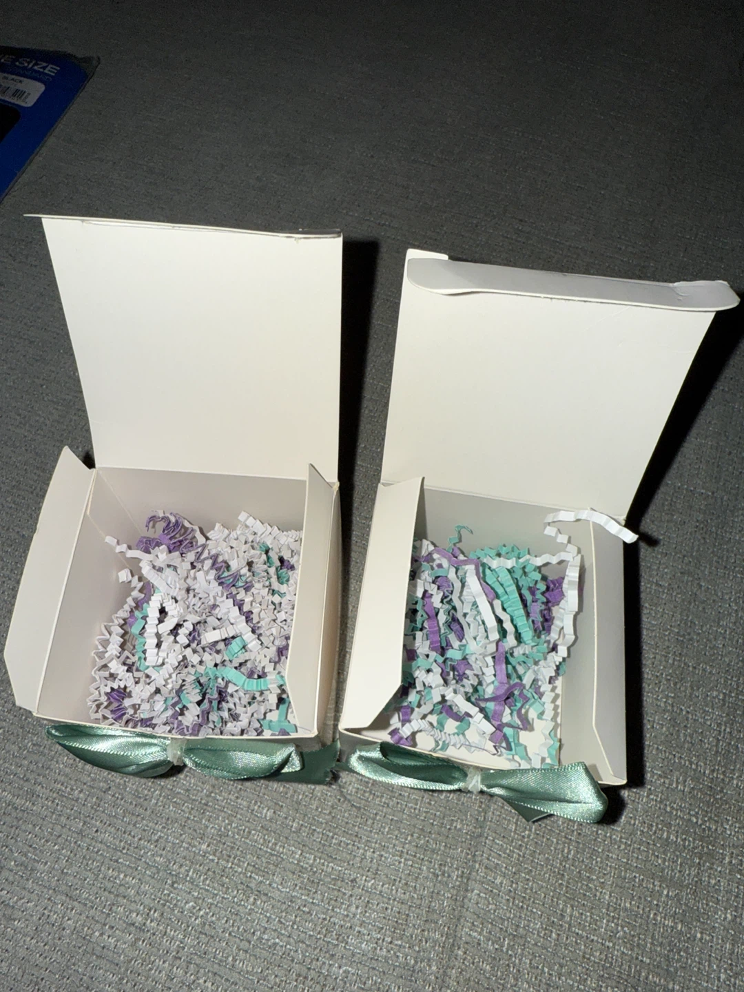 Set of 2 "Thanks for Coming" Favor Gift Boxes with Ribbon - photo 2