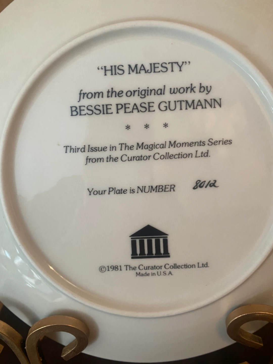 "His Majesty  Plate by Bessie Pease Gutmann - photo 5