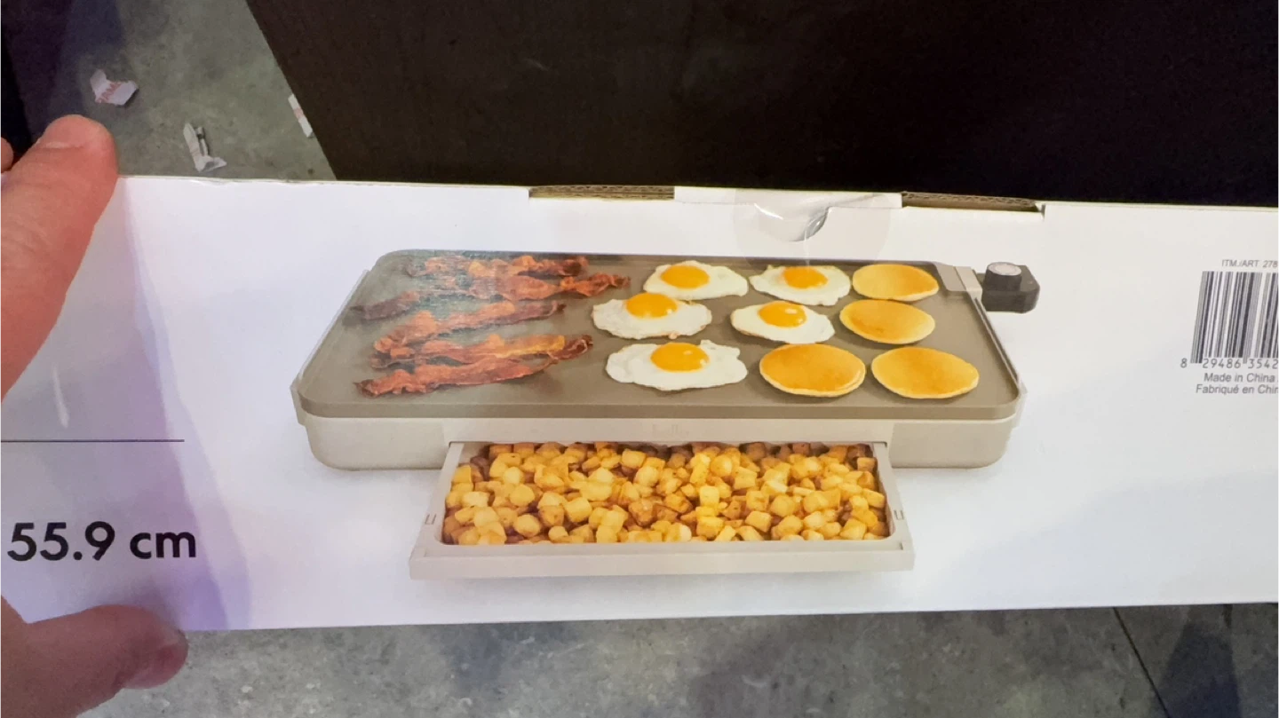 Bella Electric Griddle with a Warming Tray - Brand New