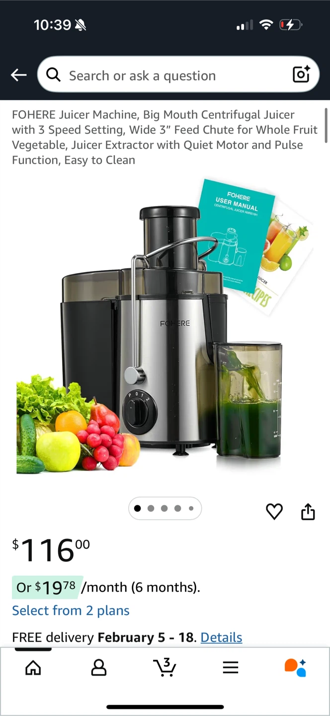 FOHERE GS-332E Juice Extractor