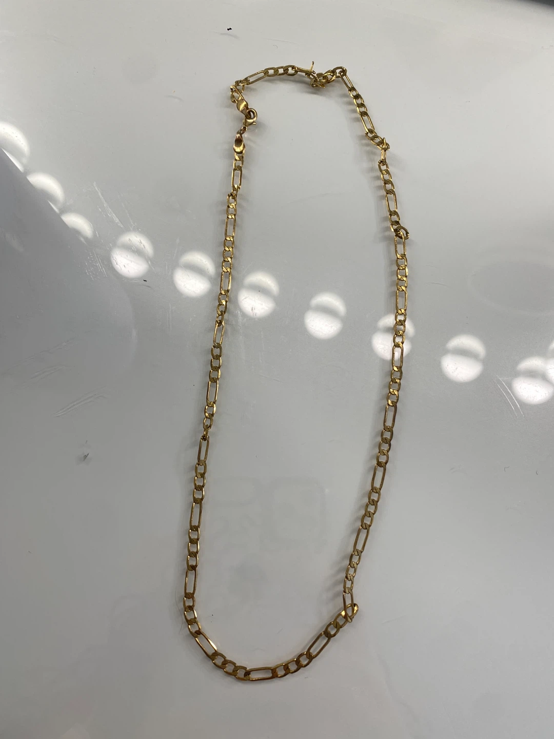 Gold filled Figaro Chain Necklace