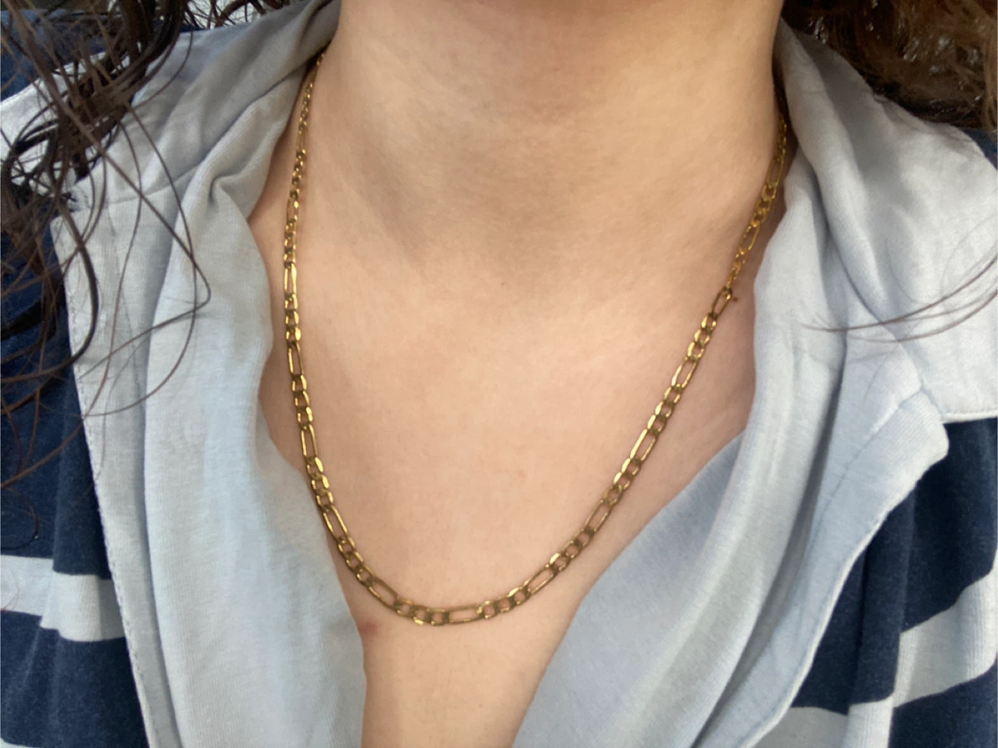 Gold filled Figaro Chain Necklace - photo 2