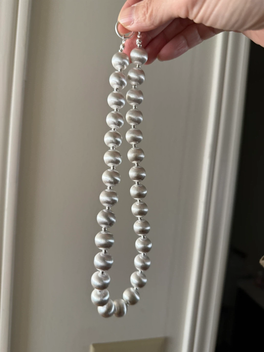 Silver Bead Necklace - photo 3