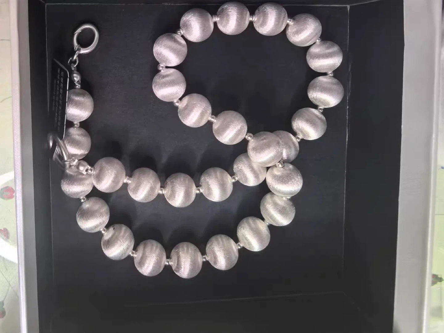 Silver Bead Necklace - photo 4