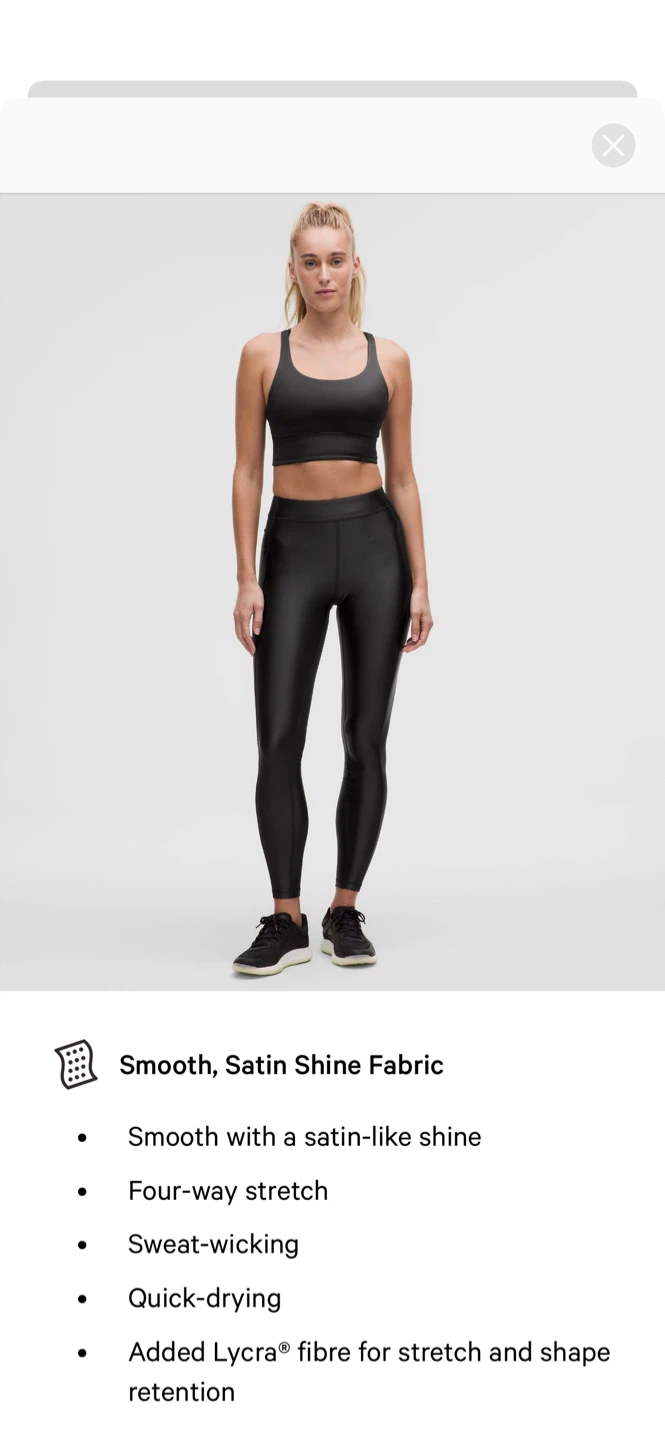 Lululemon Black Satin Shine Leggings - photo 4